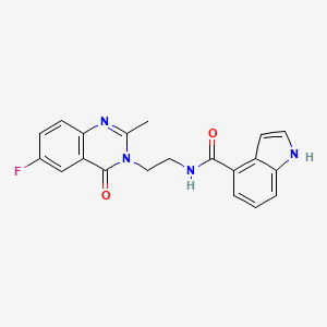 molecular formula C20H17FN4O2 B11005239 N-[2-(6-fluoro-2-methyl-4-oxoquinazolin-3(4H)-yl)ethyl]-1H-indole-4-carboxamide 