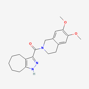 (6,7-dimethoxy-3,4-dihydroisoquinolin-2(1H)-yl)(2,4,5,6,7,8-hexahydrocyclohepta[c]pyrazol-3-yl)methanone