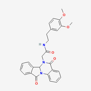 N-[2-(3,4-dimethoxyphenyl)ethyl]-2-(5,11-dioxo-6a,11-dihydroisoindolo[2,1-a]quinazolin-6(5H)-yl)acetamide