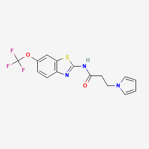 3-(1H-pyrrol-1-yl)-N-[6-(trifluoromethoxy)-1,3-benzothiazol-2-yl]propanamide