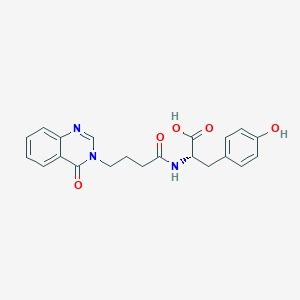 molecular formula C21H21N3O5 B11005263 N-[4-(4-oxoquinazolin-3(4H)-yl)butanoyl]-L-tyrosine 