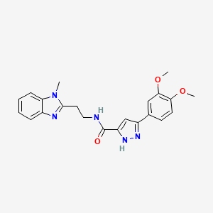 5-(3,4-dimethoxyphenyl)-N-[2-(1-methyl-1H-benzimidazol-2-yl)ethyl]-1H-pyrazole-3-carboxamide