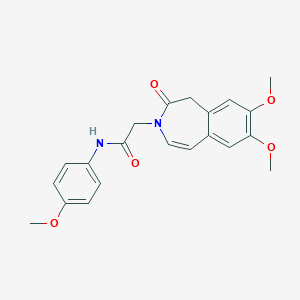 2-(7,8-dimethoxy-2-oxo-1,2-dihydro-3H-3-benzazepin-3-yl)-N-(4-methoxyphenyl)acetamide