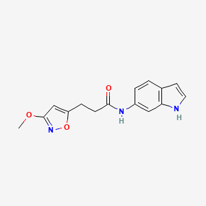 N-(1H-indol-6-yl)-3-(3-methoxy-1,2-oxazol-5-yl)propanamide