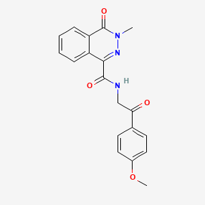 molecular formula C19H17N3O4 B11005303 N-[2-(4-methoxyphenyl)-2-oxoethyl]-3-methyl-4-oxo-3,4-dihydrophthalazine-1-carboxamide 