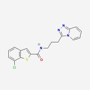 7-chloro-N-[3-([1,2,4]triazolo[4,3-a]pyridin-3-yl)propyl]-1-benzothiophene-2-carboxamide