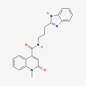 N-[3-(1H-benzimidazol-2-yl)propyl]-1-methyl-2-oxo-1,2-dihydroquinoline-4-carboxamide