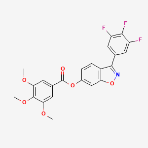 molecular formula C23H16F3NO6 B11005330 3-(3,4,5-Trifluorophenyl)-1,2-benzisoxazol-6-yl 3,4,5-trimethoxybenzoate 