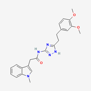 N-{3-[2-(3,4-dimethoxyphenyl)ethyl]-1H-1,2,4-triazol-5-yl}-2-(1-methyl-1H-indol-3-yl)acetamide