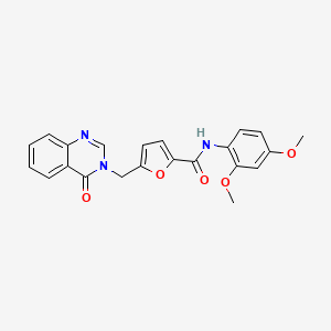 N-(2,4-dimethoxyphenyl)-5-[(4-oxoquinazolin-3(4H)-yl)methyl]furan-2-carboxamide