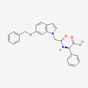 (2R)-({[6-(benzyloxy)-1H-indol-1-yl]acetyl}amino)(phenyl)ethanoic acid