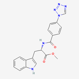 methyl N-{[4-(1H-tetrazol-1-yl)phenyl]carbonyl}-L-tryptophanate