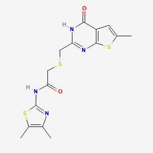 N-(4,5-dimethyl-1,3-thiazol-2-yl)-2-{[(4-hydroxy-6-methylthieno[2,3-d]pyrimidin-2-yl)methyl]sulfanyl}acetamide