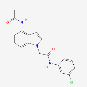 2-[4-(acetylamino)-1H-indol-1-yl]-N-(3-chlorophenyl)acetamide