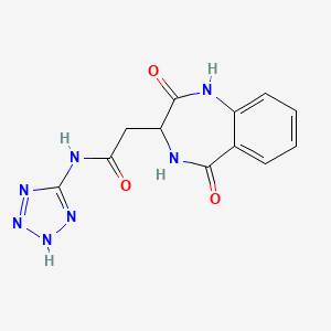 2-(2,5-dioxo-2,3,4,5-tetrahydro-1H-1,4-benzodiazepin-3-yl)-N-(1H-tetrazol-5-yl)acetamide