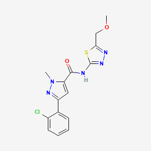 3-(2-chlorophenyl)-N-(5-(methoxymethyl)-1,3,4-thiadiazol-2-yl)-1-methyl-1H-pyrazole-5-carboxamide