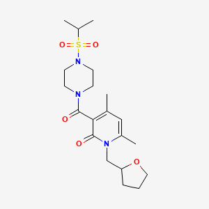 4,6-dimethyl-3-{[4-(propan-2-ylsulfonyl)piperazin-1-yl]carbonyl}-1-(tetrahydrofuran-2-ylmethyl)pyridin-2(1H)-one