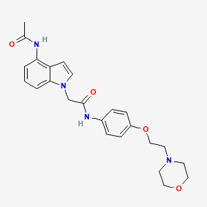 2-[4-(acetylamino)-1H-indol-1-yl]-N-{4-[2-(morpholin-4-yl)ethoxy]phenyl}acetamide