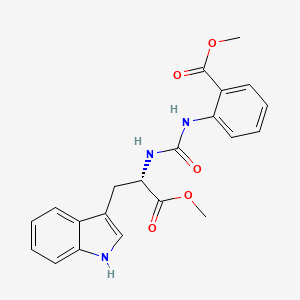 molecular formula C21H21N3O5 B11005478 methyl N-{[2-(methoxycarbonyl)phenyl]carbamoyl}-L-tryptophanate 