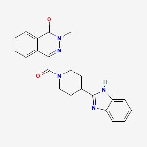 molecular formula C22H21N5O2 B11005486 4-{[4-(1H-benzimidazol-2-yl)piperidin-1-yl]carbonyl}-2-methylphthalazin-1(2H)-one 