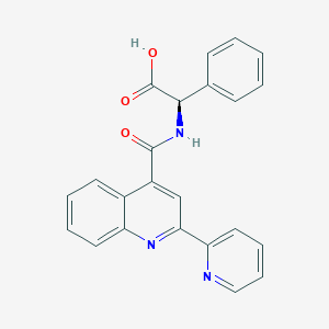 molecular formula C23H17N3O3 B11005515 (2R)-phenyl({[2-(pyridin-2-yl)quinolin-4-yl]carbonyl}amino)ethanoic acid 