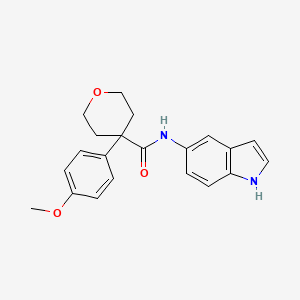 N-(1H-indol-5-yl)-4-(4-methoxyphenyl)tetrahydro-2H-pyran-4-carboxamide