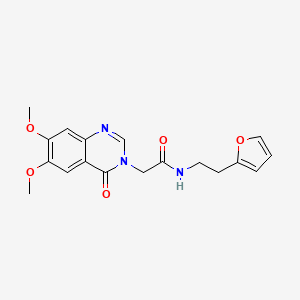 2-(6,7-dimethoxy-4-oxoquinazolin-3(4H)-yl)-N-[2-(furan-2-yl)ethyl]acetamide