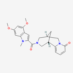 molecular formula C23H25N3O4 B11005543 (1S,5R)-3-[(4,6-dimethoxy-1-methyl-1H-indol-2-yl)carbonyl]-1,2,3,4,5,6-hexahydro-8H-1,5-methanopyrido[1,2-a][1,5]diazocin-8-one 