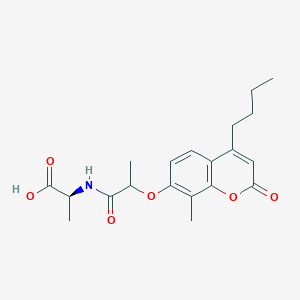 molecular formula C20H25NO6 B11005563 2-{2-[(4-Butyl-8-methyl-2-oxo-2H-chromen-7-YL)oxy]propanamido}propanoic acid 