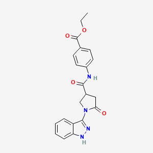 ethyl 4-({[1-(2H-indazol-3-yl)-5-oxopyrrolidin-3-yl]carbonyl}amino)benzoate