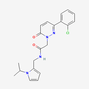 molecular formula C20H21ClN4O2 B11005581 2-[3-(2-chlorophenyl)-6-oxopyridazin-1(6H)-yl]-N-{[1-(propan-2-yl)-1H-pyrrol-2-yl]methyl}acetamide 