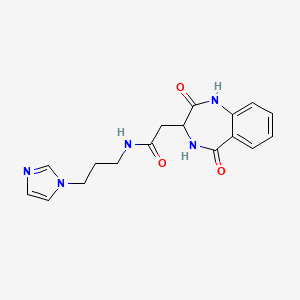 2-(2,5-dioxo-2,3,4,5-tetrahydro-1H-1,4-benzodiazepin-3-yl)-N-[3-(1H-imidazol-1-yl)propyl]acetamide