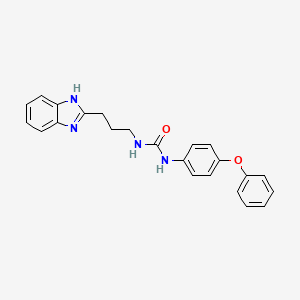 molecular formula C23H22N4O2 B11005601 1-[3-(1H-benzimidazol-2-yl)propyl]-3-(4-phenoxyphenyl)urea 