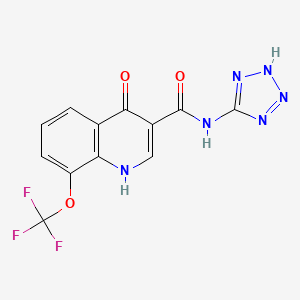 4-hydroxy-N-(1H-tetrazol-5-yl)-8-(trifluoromethoxy)quinoline-3-carboxamide