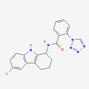 N-(6-chloro-2,3,4,9-tetrahydro-1H-carbazol-1-yl)-2-(1H-tetrazol-1-yl)benzamide