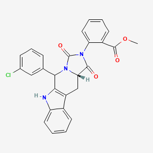 Methyl 2-[(11AS)-5-(3-chlorophenyl)-1,3-dioxo-5,6,11,11A-tetrahydro-1H-imidazo[1,5-B]beta-carbolin-2(3H)-YL]benzoate