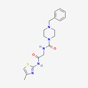 4-benzyl-N-{2-[(4-methyl-1,3-thiazol-2-yl)amino]-2-oxoethyl}piperazine-1-carboxamide