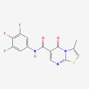 3-methyl-5-oxo-N-(3,4,5-trifluorophenyl)-5H-[1,3]thiazolo[3,2-a]pyrimidine-6-carboxamide