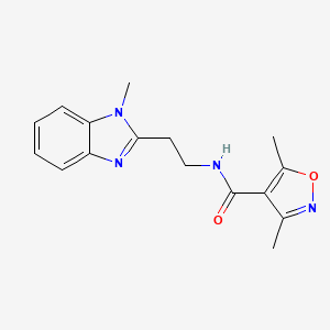 molecular formula C16H18N4O2 B11005658 3,5-dimethyl-N-[2-(1-methyl-1H-benzimidazol-2-yl)ethyl]-1,2-oxazole-4-carboxamide 