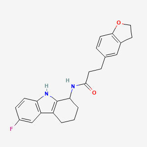 3-(2,3-dihydrobenzofuran-5-yl)-N-(6-fluoro-2,3,4,9-tetrahydro-1H-carbazol-1-yl)propanamide