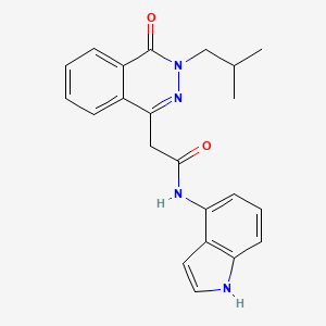 molecular formula C22H22N4O2 B11005675 N-(1H-indol-4-yl)-2-[3-(2-methylpropyl)-4-oxo-3,4-dihydrophthalazin-1-yl]acetamide 