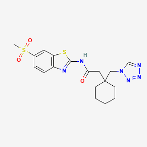 N-[(2Z)-6-(methylsulfonyl)-1,3-benzothiazol-2(3H)-ylidene]-2-[1-(1H-tetrazol-1-ylmethyl)cyclohexyl]acetamide