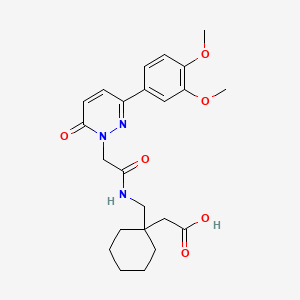 {1-[({[3-(3,4-dimethoxyphenyl)-6-oxopyridazin-1(6H)-yl]acetyl}amino)methyl]cyclohexyl}acetic acid