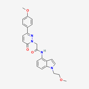 molecular formula C24H24N4O4 B11005733 N-[1-(2-methoxyethyl)-1H-indol-4-yl]-2-[3-(4-methoxyphenyl)-6-oxopyridazin-1(6H)-yl]acetamide 