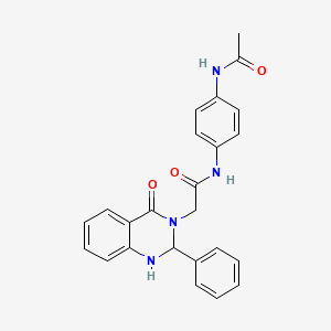 molecular formula C24H22N4O3 B11005739 N-[4-(acetylamino)phenyl]-2-(4-oxo-2-phenyl-1,4-dihydroquinazolin-3(2H)-yl)acetamide 