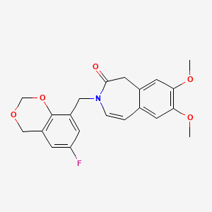 3-[(6-fluoro-4H-1,3-benzodioxin-8-yl)methyl]-7,8-dimethoxy-1,3-dihydro-2H-3-benzazepin-2-one