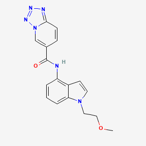 molecular formula C17H16N6O2 B11005747 N-[1-(2-methoxyethyl)-1H-indol-4-yl]tetrazolo[1,5-a]pyridine-6-carboxamide 