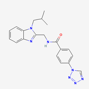 N-{[1-(2-methylpropyl)-1H-benzimidazol-2-yl]methyl}-4-(1H-tetrazol-1-yl)benzamide