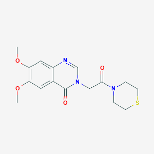 6,7-dimethoxy-3-[2-oxo-2-(thiomorpholin-4-yl)ethyl]quinazolin-4(3H)-one