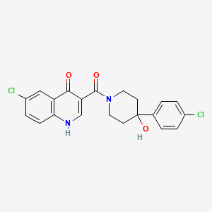 (6-Chloro-4-hydroxyquinolin-3-yl)[4-(4-chlorophenyl)-4-hydroxypiperidin-1-yl]methanone